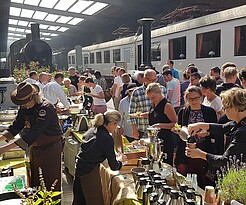 Frühstück im Eisenbahnmuseum NW